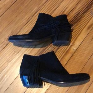 Black Sam Edelman Fringe ankle Booties